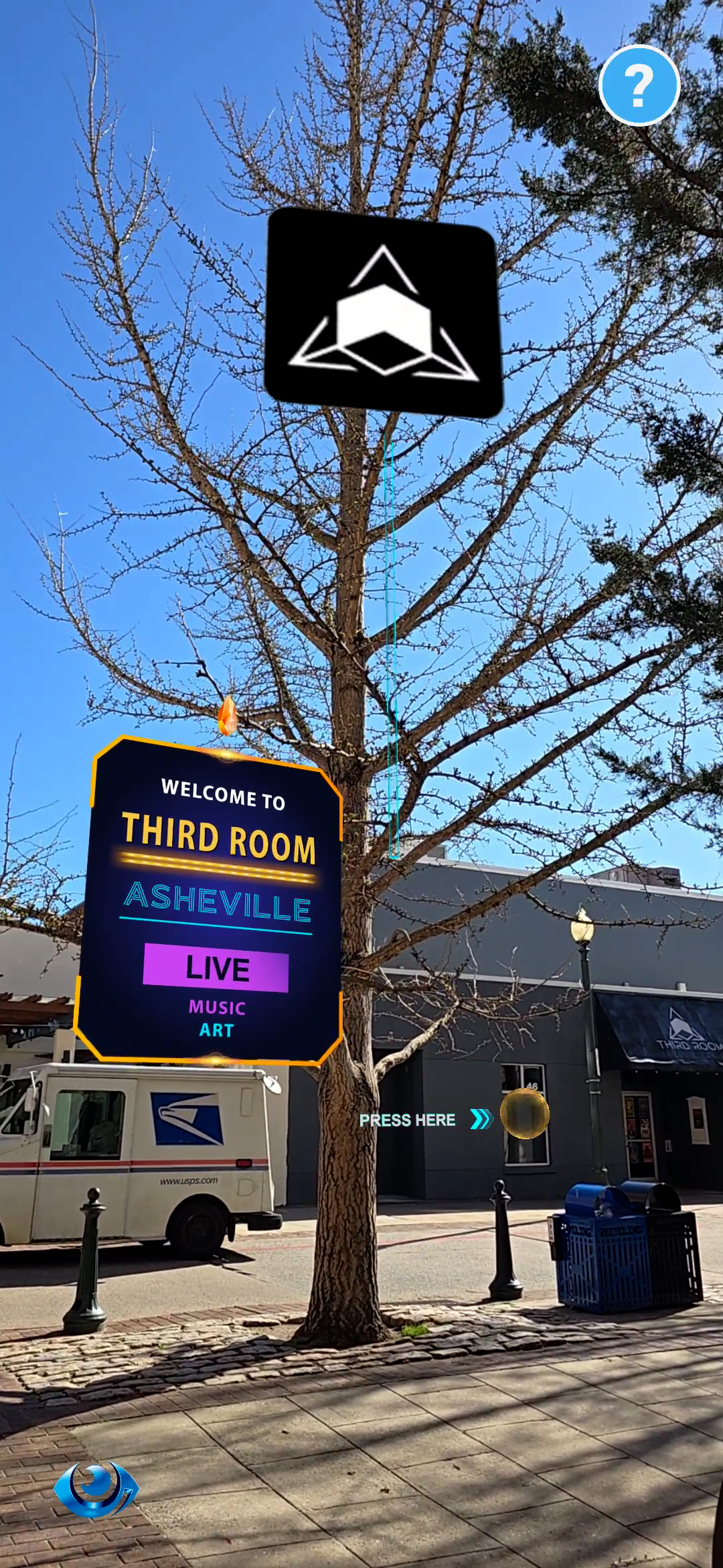 AR Asheville Mobile Phone Experience Interface