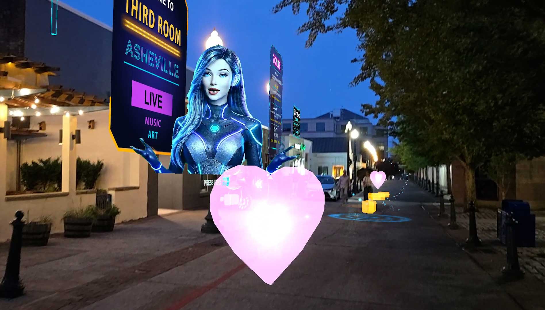 AR Asheville Mobile App Interface Showcase