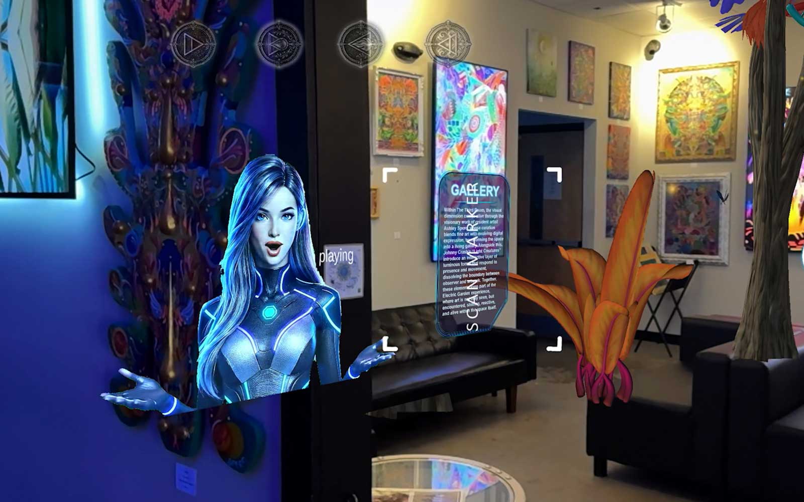 Third Room venue entrance live AR Asheville installation