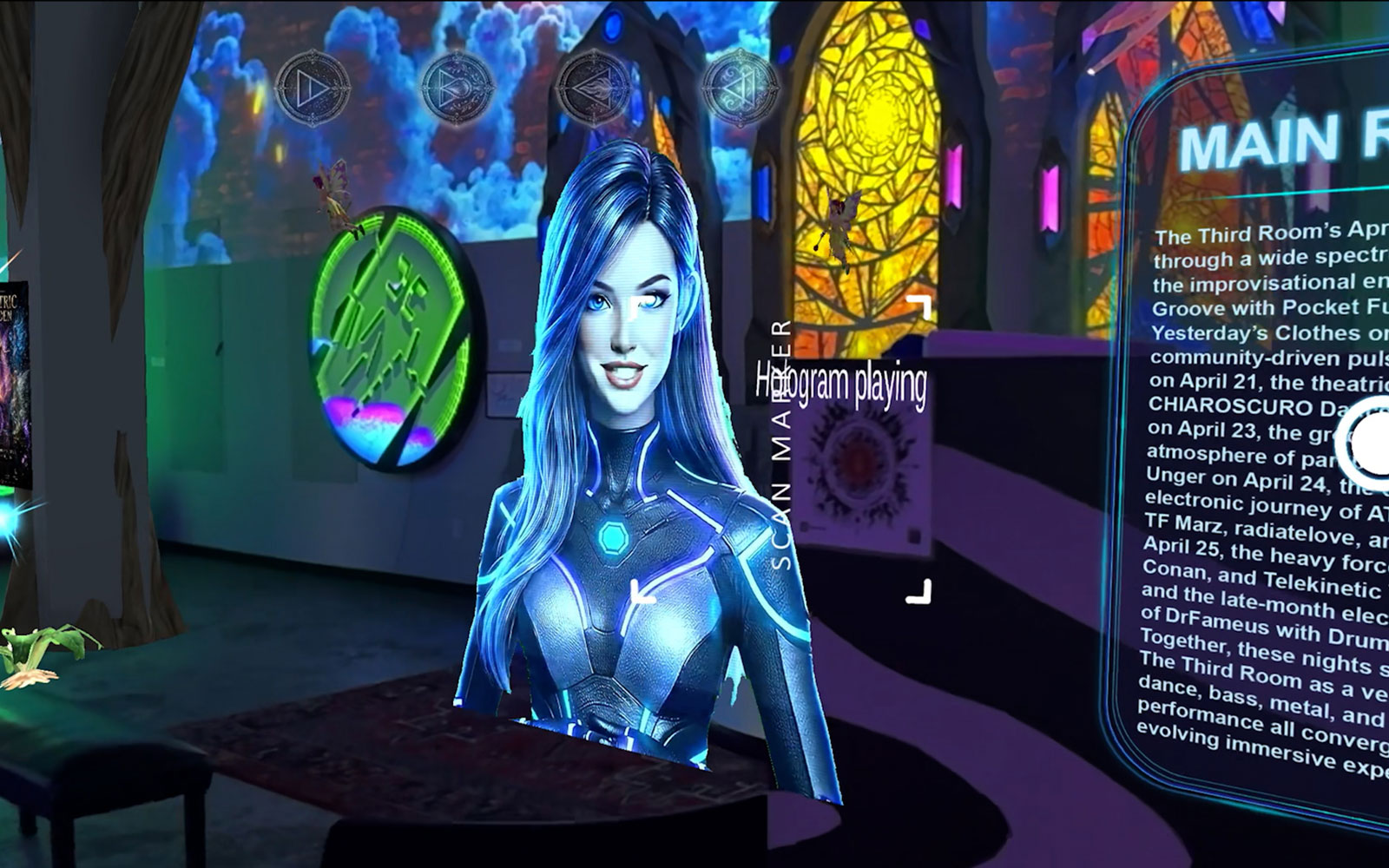 Visitors Interacting with Third Room AR Experience